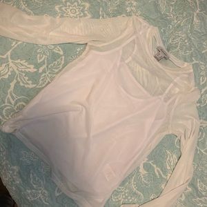 White mesh blouse
